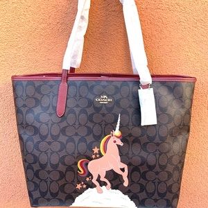 COACH TOTE BAG WITH UNICORN NWT